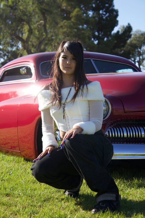 Heaven Fur Corset Top